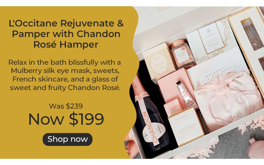 L'Occitane Rejuvenate & Pamper with Chandon Rosé Hamper