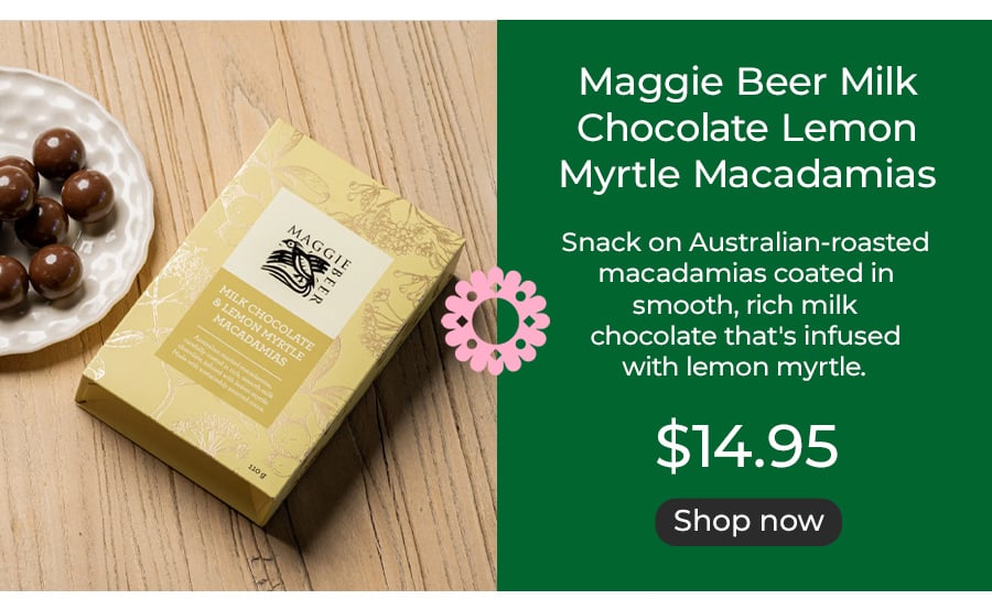 Maggie Beer Milk Chocolate Lemon Myrtle Macadamias