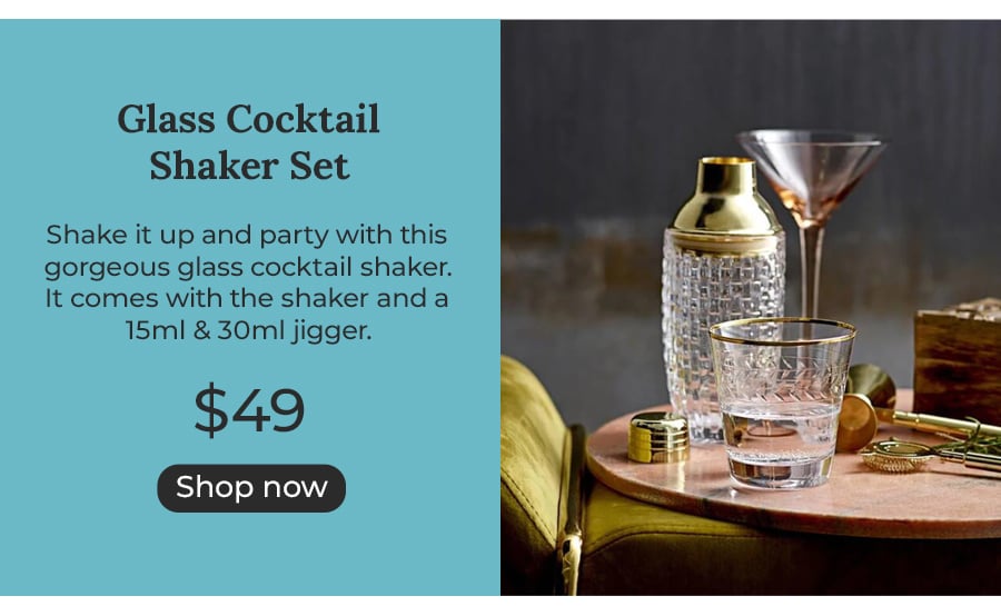 Glass Cocktail Shaker Set