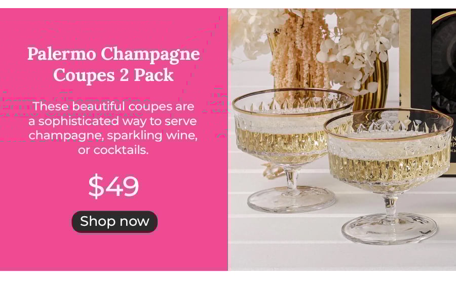 Palermo Champagne Coupes 2 Pack