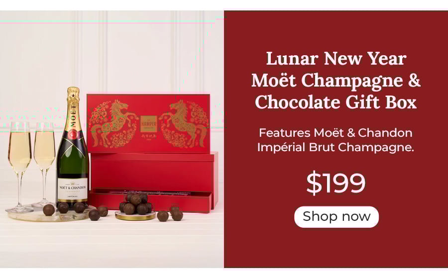 Lunar New Year Moët Champagne & Chocolate Gift Box