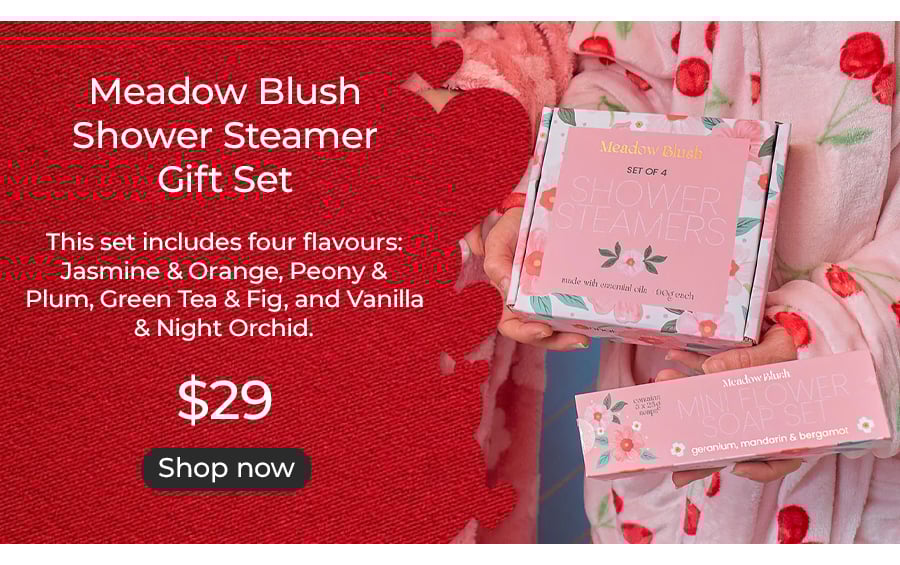 Meadow Blush Shower Steamer Gift Set