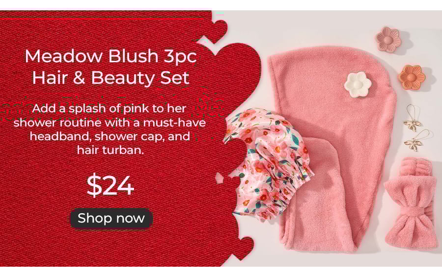 Meadow Blush 3pc Hair & Beauty Set