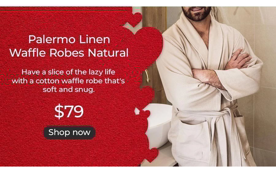 Palermo Linen Waffle Robes Natural