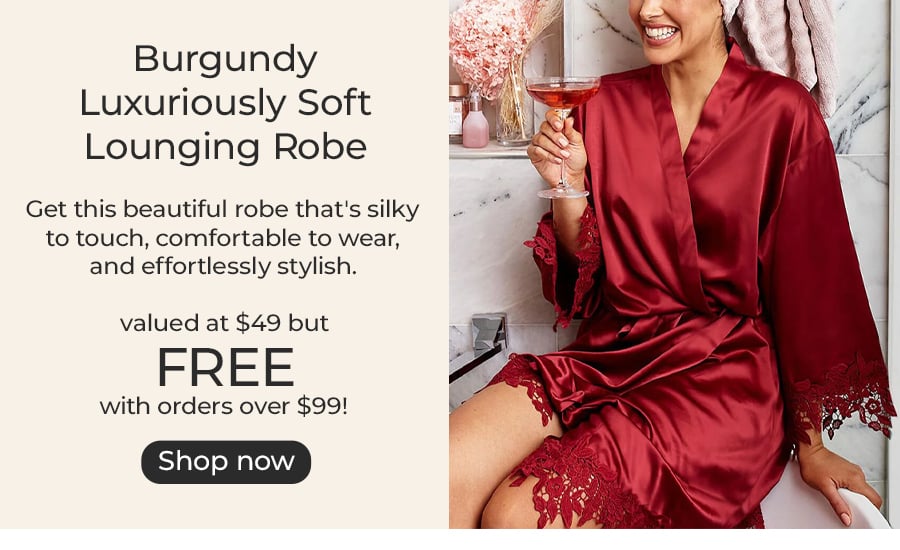 Burgundy Luxuriously Soft Lounging Robe