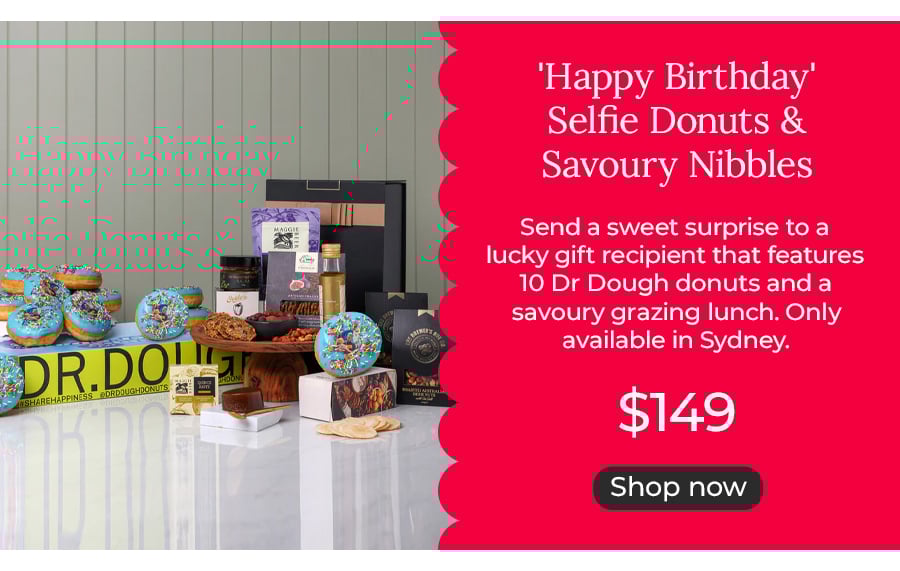 'Happy Birthday' Selfie Donuts & Savoury Nibbles