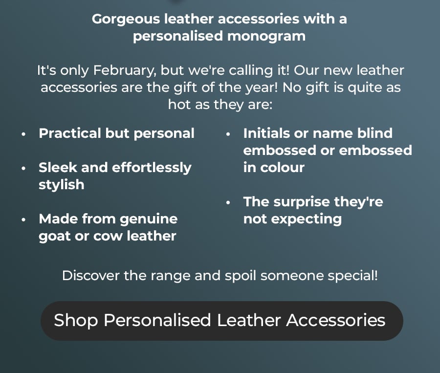 Shop Personalised Leather Accessories