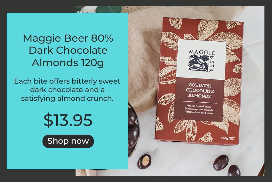 Maggie Beer 80% Dark Chocolate Almonds 120g