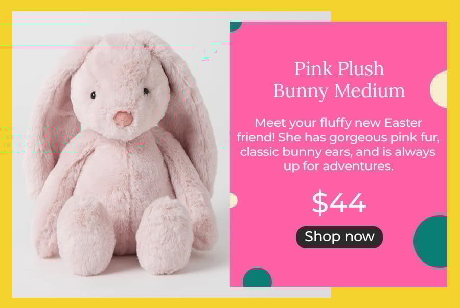 Pink Plush Bunny Medium