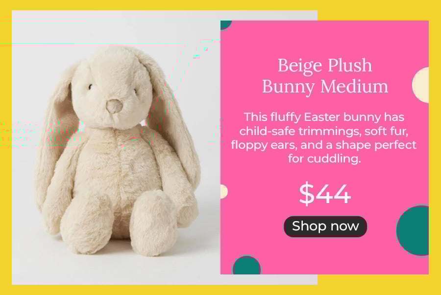 Beige Plush Bunny Medium