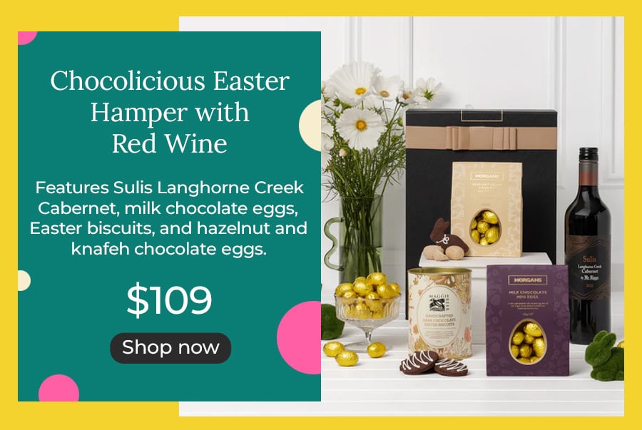 Chocolicious Easter Hamper with Red Wine