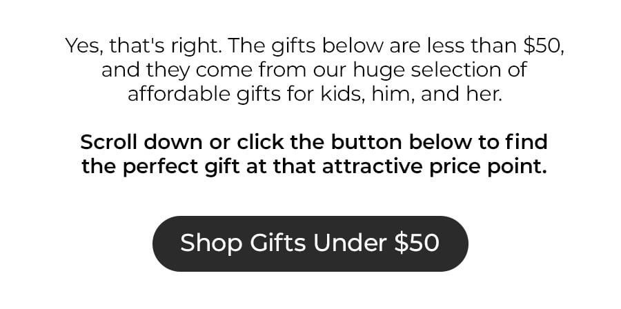 Shop Gifts Under $50