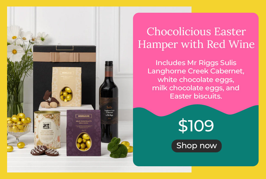 Chocolicious Easter Hamper with Red Wine