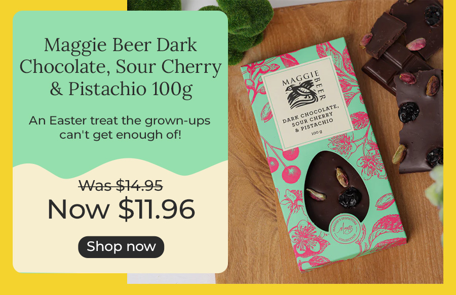 Maggie Beer Dark Chocolate, Sour Cherry & Pistachio 100g