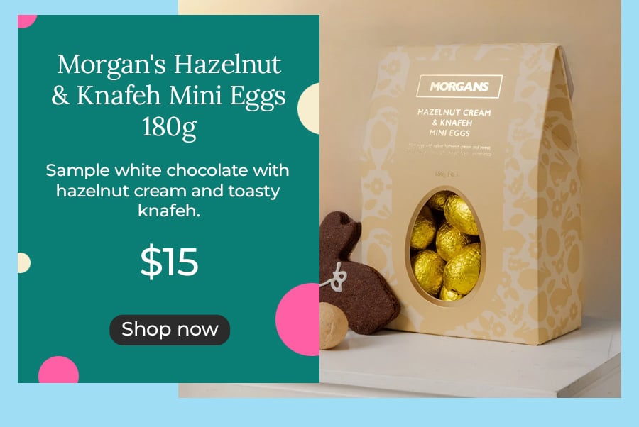 Morgan's Hazelnut & Knafeh Mini Eggs 180g
