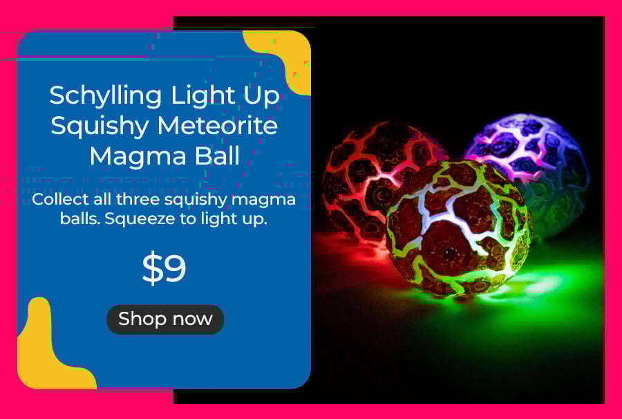 Schylling Light Up Squishy Meteorite Magma Ball