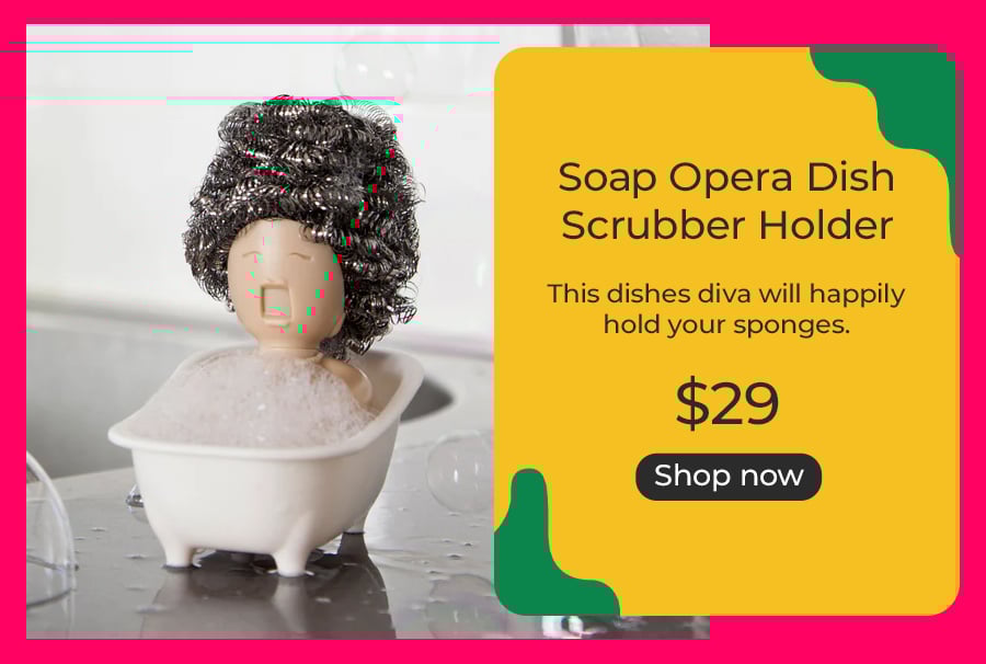 Soap Opera Dish Scrubber Holder