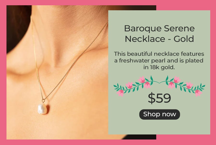 Baroque Serene Necklace - Gold