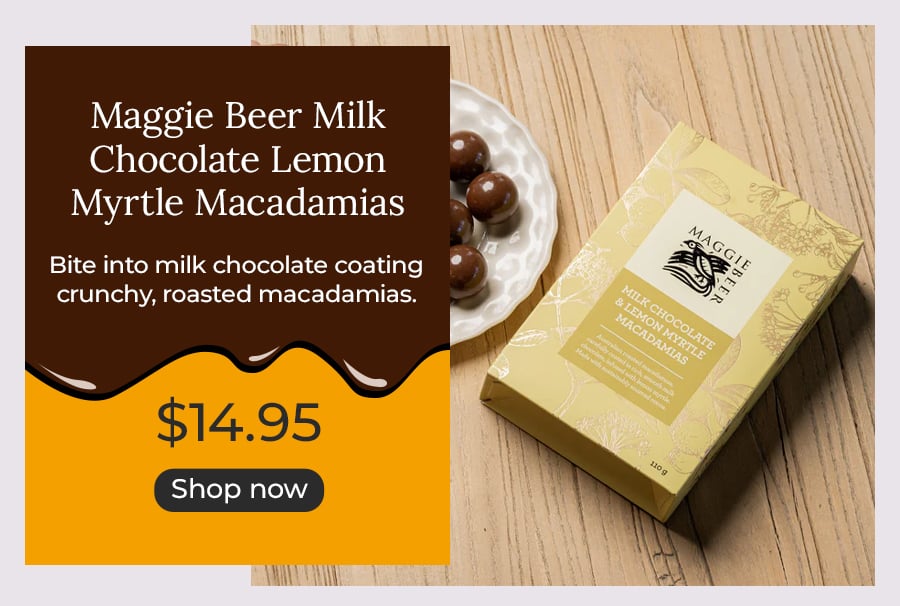 Maggie Beer Milk Chocolate Lemon Myrtle Macadamias