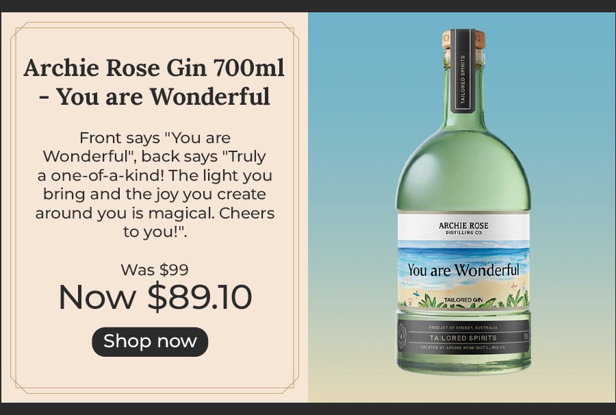 Archie Rose Gin 700ml - You are Wonderful