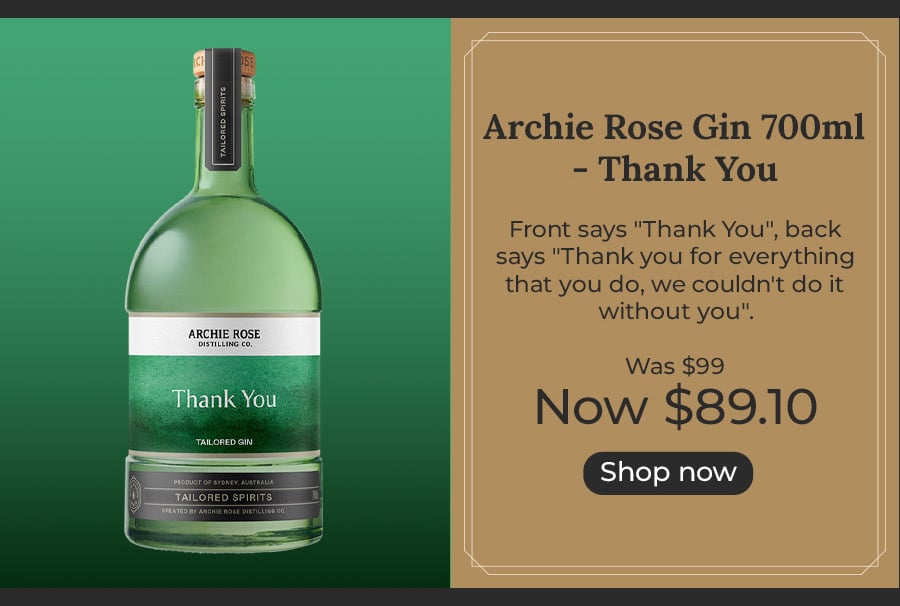 Archie Rose Gin 700ml - Thank You