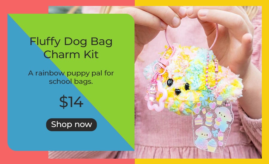 Fluffy Dog Bag Charm Kit