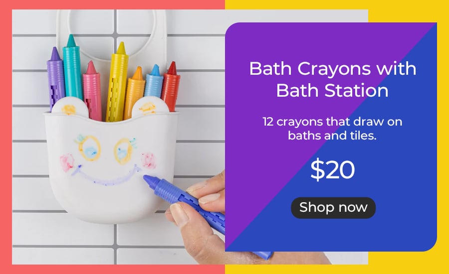 Bath Crayons with Bath Station