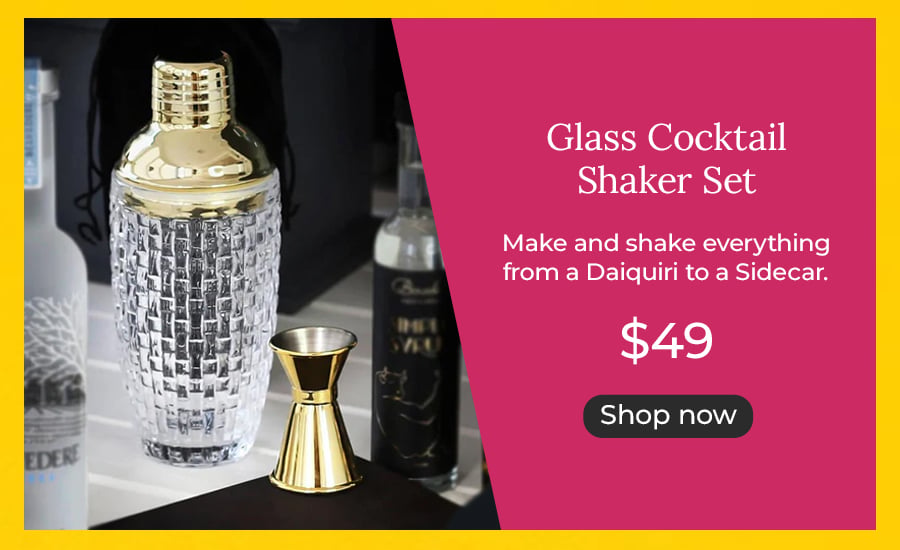 Glass Cocktail Shaker Set