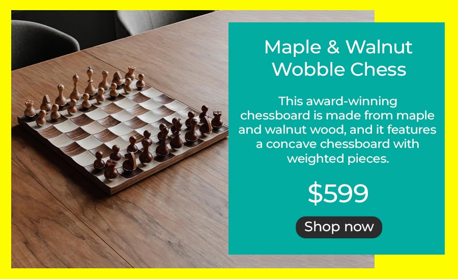 Maple & Walnut Wobble Chess