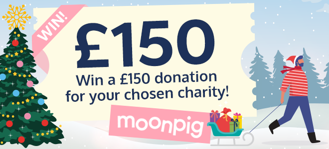Win a £150 donation for your chosen charity with Moonpig!