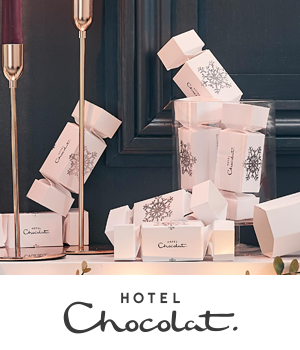 Hotel Chocolat - Festive dining table with Christmas cracker