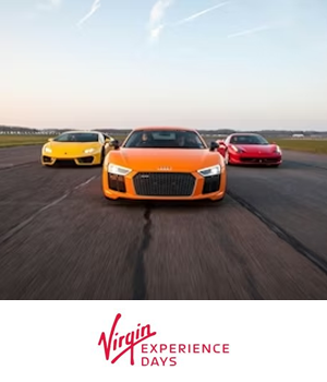 Virgin Experience Days - Supercars lined up on a track