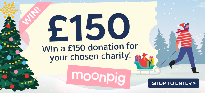 Win a £150 donation for your chosen charity! Shop to enter