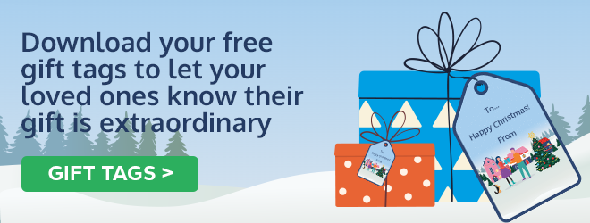 Download your free gift tags to let your loved ones know their gift is extraordinary