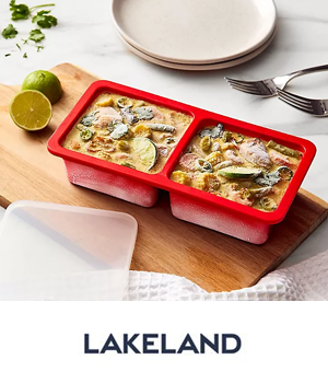 Lakeland: Lakeland freezer pods sit on kitchen counter full of food