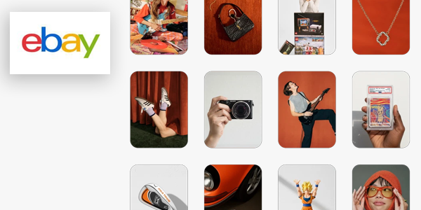 eBay: Collage of different products from eBay including fashion, jewellery and tech
