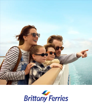 Brittany Ferries: Family looking at view from ferry deck