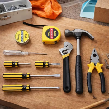 DIY set laid across a table