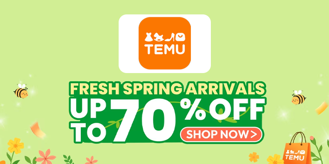 Temu: Fresh spring arrivals up to 70% off. Shop now