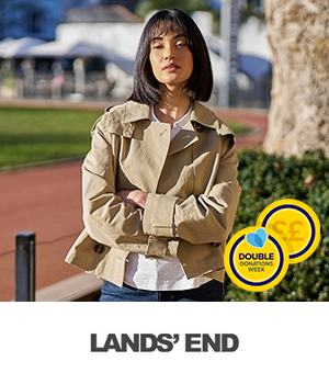Lands' End - Woman wearing beige jacket
