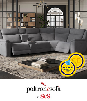SCS - Grey corner sofa in modern living room setting