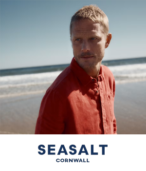 Seasalt - Man wearing a red long-sleeved shirt