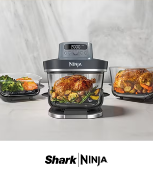 SharkNinja - Rotisserie styled chicken and vegetables in a Ninja air fryer