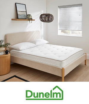 Dunelm - Bedroom with new double bed mattress