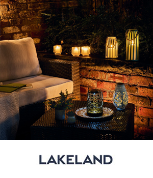 Lakeland: Gardening lighting lit in night-time seated area