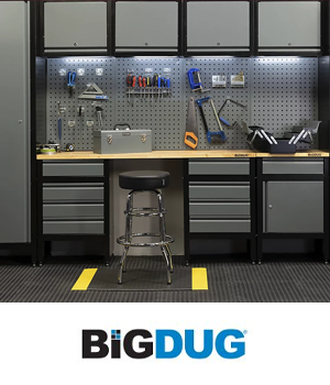 BiGDUG - Garage space with organised storage