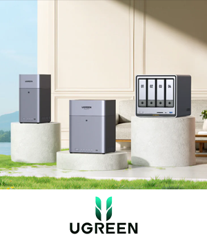 UGREEN - UGREEN's NAS storage systems on pedestals