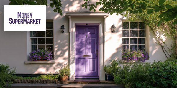 MoneySuperMarket Home Insurance - Picturesque home with door painted purple