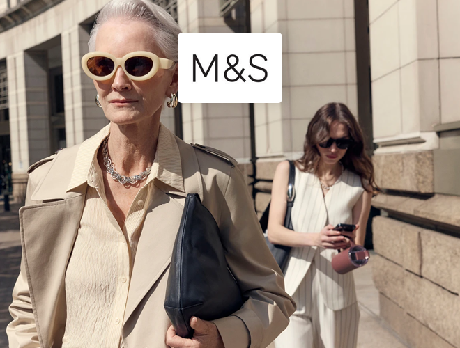 Marks & Spencer - Women in light, summer layers walking through city landscape