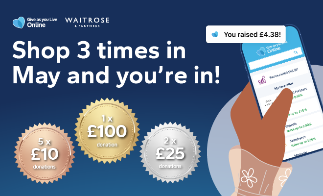 Shop 3 times in May and you're in!
